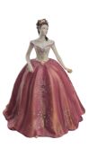 COALPORT - LATE 20TH CENTURY LIMITED EDITION FINE BONE CHINA VALENTINE BALL FIGURE