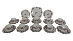 FOLEY CHINA - MID CENTURY ASIATIC BIRD PART TEA SERVICE