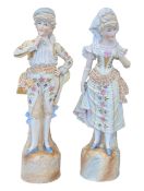PAIR OF 19TH CENTURY CONTINENTAL FIGURINES - ROMANTIC COUPLE