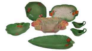 COLLECTION 1930S ART DECO CARLTON WARE LEAF PLATES