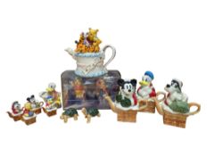 PAUL CARDEW - COLLECTION OF CONTEMPORARY DISNEY CERAMIC TEAPOTS & FIGURES