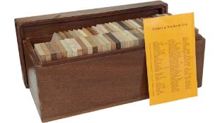 COLLECTION OF VINTAGE 20TH CENTURY WOOD TIMBER SAMPLES WITH LIST