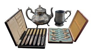 COLLECTION OF LATE 19TH / EARLY 20TH CENTURY SILVER PLATED PIECES