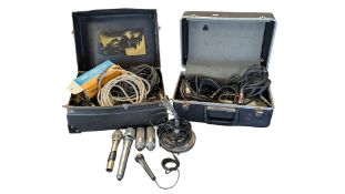 COLLECTION OF VINTAGE LATE 20TH CENTURY MICROPHONES & CABLES
