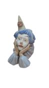 LLADRO - VINTAGE SPANISH PORCELAIN NO.5129 CONE HEAD CLOWN FIGURE