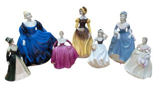 COALPORT - COLLECTION OF LATE 20TH CENTURY LADIES OF FASHION BONE CHINA FIGURES