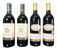 FOUR AUSTRALIAN CABERNET SAUVIGNON VINTAGE WINE, TO INCLUDE HOLLYDENE & ALLANDALE