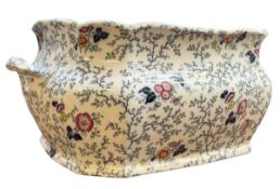 19TH CENTURY VICTORIAN CERAMIC PEEL-WARE FOOT BATH