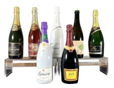SEVEN FRENCH, NEW ZEALAND, AUSTRALIAN & OTHERS WINE & CHAMPAGNE BOTTLES