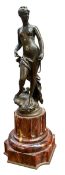 AFTER MATHURIN MOREAU - VENUS AU BAIN - BRONZE & MARBLE FIGURE OF VENUS