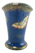 DAISY MAKEIG-JONES X WEDGWOOD - C. 1920S LUSTRE POWDER BLUE BUTTERFLY VASE