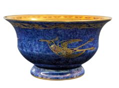 DAISY MAKEIG-JONES X WEDGWOOD - C. 1920S LUSTRE FLYING HUMMINGBIRD BOWL/VASE
