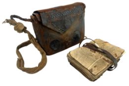 EARLY 19TH CENTURY ISLAMIC TAWEEZ - LEATHER POUCH HANDWRITTEN QURAN VERSES