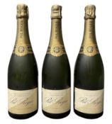 THREE POL ROGER ESTRA CUVEE DE RESERVE CHAMPAGN RICH BOTTLES