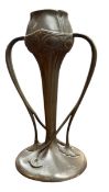 ARCHIBALD KNOX X LIBERTY & CO - CIRCA 1900 TUDRIC PEWTER TWIN-HANDLED VASE