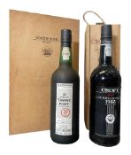 CROFT 1983 VINTAGE LBV PORT BOTTLE T/W COCKBURN'S 10 YEARS OLD TAWNY PORT BOTTLE (2)