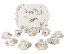 LIMOGES - LATE 19TH CENTURY FRENCH HAND PAINTED PORCELAIN SERVICE
