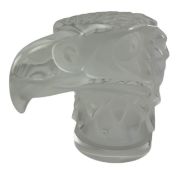 LALIQUE - FRENCH CRYSTAL GLASS EAGLE HEAD FIGURINE