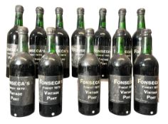 TWELVE BOTTLES OF FONSECA 1970 VINTAGE PORT, WITH LABELS
