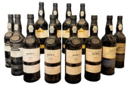 DOW'S LATE BOTTLED VINTAGE PORT - 12 VINTAGE PORT BOTTLES, 1998, 2000, 2001, & 2006