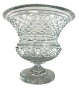TURN OF THE CENTURY IRISH CUT GLASS PEDESTAL VASE