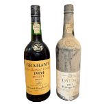 GRAHAM'S & TAYLOR'S VITAGE PORT - 1977 VINTAGE BOTTLE T/W 1984 LBV PORT BOTTLE (2)