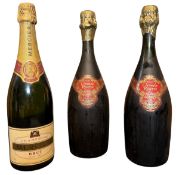 THREE FRENCH CHAMPAGNE BOTTLES, TO INCLUDE GOSSET & MERCIER