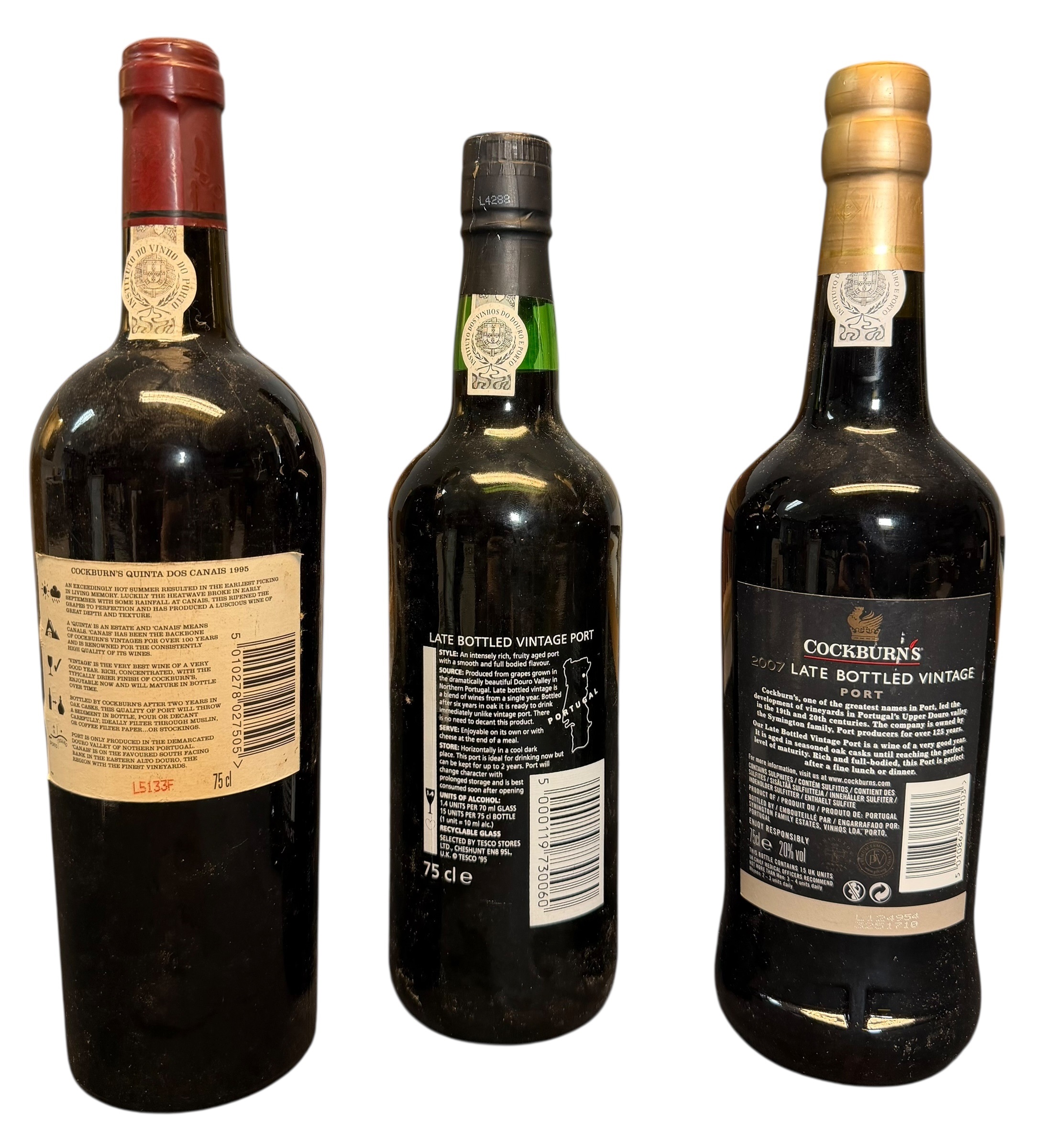 COCKBURN'S 1995 & 2007 VINTAGE PORT BOTTLES T/W 1998 LBV PORT BOTTLE - Image 5 of 5