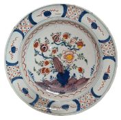 BRISTOL DELFT 18TH CENTURY POLYCHROME DESIGN CHARGER PLATE