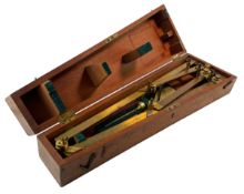 ELLIOTT BROTHERS, LONDON - EARLY 20TH CENTURY BRASS PANTOGRAPH INSTRUMENT IN BOX