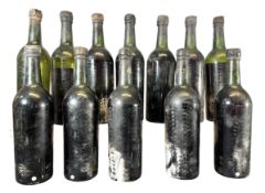 TWELVE BOTTLES OF 1963 VINTAGE DOW'S PORT, NO LABELS