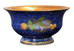 DAISY MAKEIG-JONES X WEDGWOOD - C. 1920S LUSTRE LIPPED BOWL/VASE WITH FRUIT