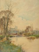 HENRY CHARLES FOX RBA - ROYAL WINDSOR - LATE 19TH CENTURY WATERCOLOUR PAINTING