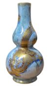DAISY MAKEIG-JONES X WEDGWOOD - EARLY 20TH CENTURY LUSTRE GOURD DRAGON VASE