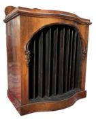 VICTORIAN 19TH CENTURY ROSEWOOD SERPENTINE FRONT FOLIO CABINET