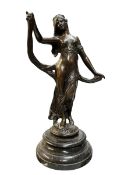 FRENCH 19TH CENTURY BRONZE VIRTUE FIGURE OF 'GAITE'
