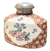 19TH CENTURY SAMSON OF PARIS/PORCELAINE DE PARIS HAND PAINTED TEA CADDY