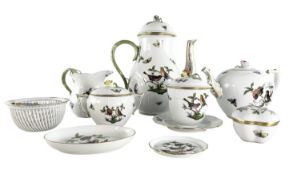 HEREND, HUNGARY - ROTHSCHILD BIRD PATTERN - SELECTION OF TABLEWARES