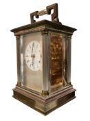 MATTHEW NORMAN OF LONDON - BRASS CASED CARRIAGE CLOCK