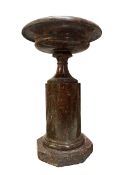 19TH CENTURY VICTORIAN GRAND TOUR MARBLE PEDESTAL TAZZA STAND