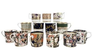 CROWN DERBY CHINA - APPROX. 13 EARLY 19TH CENTURY PORCELAIN COFFEE CUPS
