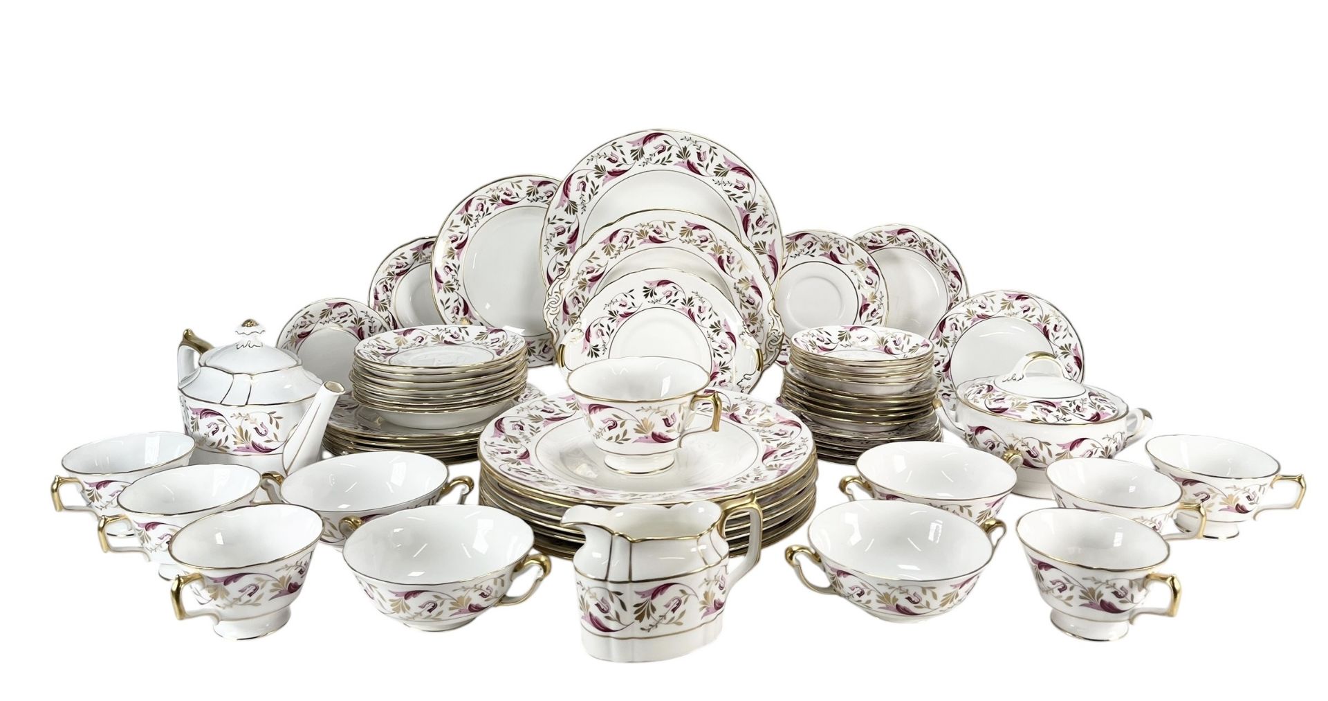 ROYAL CROWN DERBY - PRINCESS PATTERN - PART DINNER & TEA SERVICE