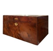 19TH CENTURY AMBOYNA WOOD LADIES DRESSING TABLE JEWELLERY BOX