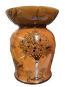 DOULTON BURSLEM - TUDOR PATTERN - LATE 19TH CENTURY CERAMIC VASE / SPITTON