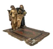 FRANZ XAVIER BERGMAN - SLAVE TRADER & ODALISQUE - LARGE COLD PAINTED BRONZE FIGURE