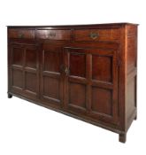 LARGE 18TH CENTURY GEORGE III OAK SIDEBOARD DRESSER