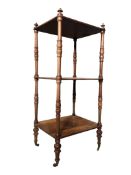 MANNER OF GILLOWS OF LANCASTER - ROSEWOOD WHATNOT ETAGERE