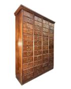 FRENCH LATE 19TH/EARLY 20TH CENTURY MAHOGANY HABERDASHERY CARTONNIER CABINET