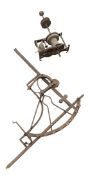 18TH CENTURY CAST IRON WEIGHT-DRIVEN ROASTING JACK