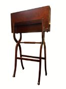19TH CENTURY MAHOGANY FOLDING CAMPAIGN WRITING DESK/TABLE